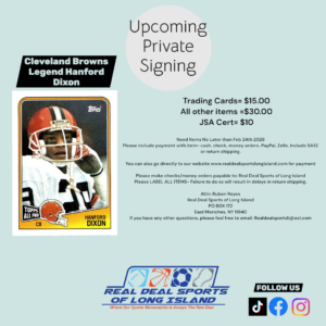 Hanford Dixon Private signing