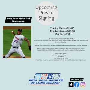 New York Mets Pat Mahomes all other item